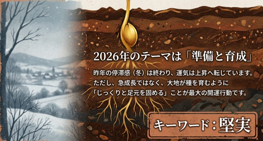 2026年、七赤金星の今年の運勢のテーマは「準備と育成」
