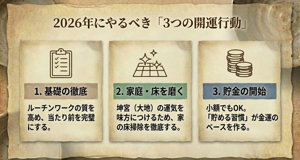 2026年、七赤金星がやるべき3つの開運行動