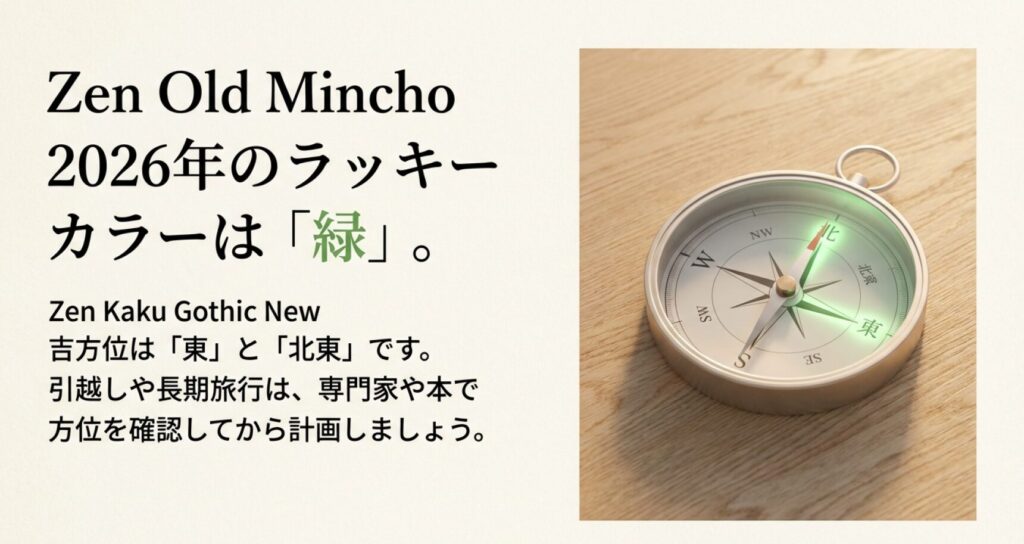 2026年の九紫火星、ラッキーカラーは緑です。